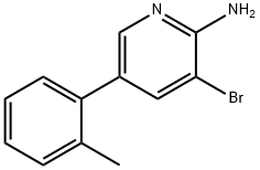2-Amino-3-bromo-5-(2-tolyl)pyridine Structure