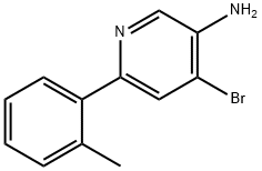 4-Bromo-3-amino-6-(2-tolyl)pyridine 구조식 이미지