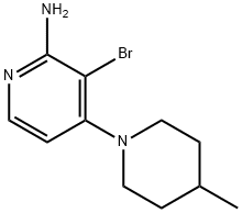 2-Amino-3-bromo-4-(4-methylpiperidin-1-yl)pyridine Structure