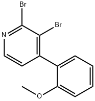 2,3-Dibromo-4-(2-methoxyphenyl)pyridine 구조식 이미지