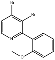 3,4-Dibromo-2-(2-methoxyphenyl)pyridine Structure