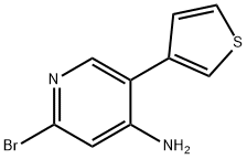 2-Bromo-4-amino-5-(3-thienyl)pyridine Structure