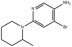 4-Bromo-3-amino-6-(2-methylpiperidin-1-yl)pyridine 구조식 이미지