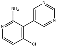 2-Amino-4-chloro-3-(5-pyrimidyl)pyridine Structure