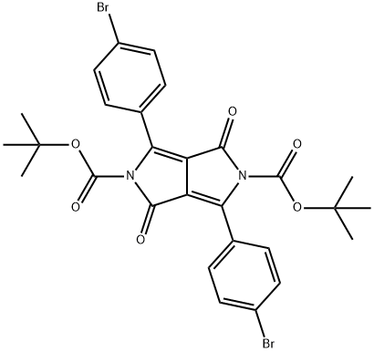 DI-TERT-BUTYL 3,6-BIS(4-BROMOPHENYL)-1,4-DIOXOPYRROLO[3,4-C]PYRROLE-2,5(1H,4H)-DICARBOXYLATE Structure