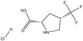 (2S,4S)-4-(trifluoromethyl)pyrrolidine-2-carboxylic acid hydrochloride Structure