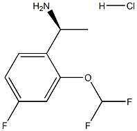 (1S)-1-[2-(difluoromethoxy)-4-fluorophenyl]ethan-1-amine hydrochloride 구조식 이미지