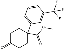 Methyl 4-Oxo-1-[3-(trifluoromethyl)phenyl]cyclohexanecarboxylate 구조식 이미지
