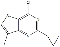 4-chloro-2-cyclopropyl-7-methylthieno[3,2-d]pyrimidine 구조식 이미지