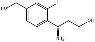 (3R)-3-AMINO-3-[2-FLUORO-4-(HYDROXYMETHYL)PHENYL]PROPAN-1-OL Structure