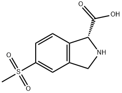 (R)-5-(methylsulfonyl)isoindoline-1-carboxylic acid Structure
