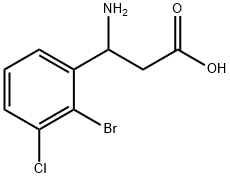 3-AMINO-3-(2-BROMO-3-CHLOROPHENYL)PROPANOIC ACID Structure