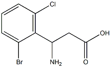 3-AMINO-3-(2-BROMO-6-CHLOROPHENYL)PROPANOIC ACID Structure