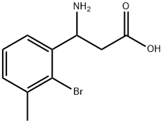 3-AMINO-3-(2-BROMO-3-METHYLPHENYL)PROPANOIC ACID 구조식 이미지