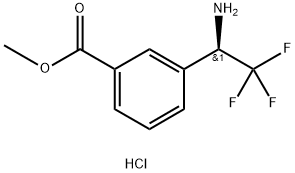 METHYL 3-((1R)-1-AMINO-2,2,2-TRIFLUOROETHYL)BENZOATE HYDROCHLORIDE Structure