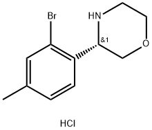 (3S)-3-(2-BROMO-4-METHYLPHENYL)MORPHOLINE HYDROCHLORIDE Structure