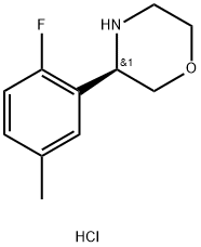 (3R)-3-(2-FLUORO-5-METHYLPHENYL)MORPHOLINE HYDROCHLORIDE 구조식 이미지