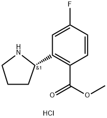 METHYL 2-((2S)PYRROLIDIN-2-YL)-4-FLUOROBENZOATE HCl Structure