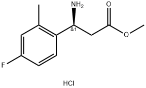 METHYL (3S)-3-AMINO-3-(4-FLUORO-2-METHYLPHENYL)PROPANOATE HYDROCHLORIDE 구조식 이미지