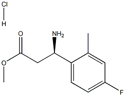 METHYL (3R)-3-AMINO-3-(4-FLUORO-2-METHYLPHENYL)PROPANOATE HYDROCHLORIDE 구조식 이미지