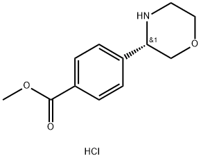 METHYL 4-[(3S)-MORPHOLIN-3-YL]BENZOATE HYDROCHLORIDE Structure