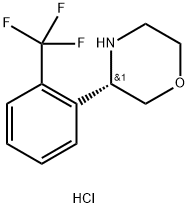 (3S)-3-[2-(TRIFLUOROMETHYL)PHENYL]MORPHOLINE HYDROCHLORIDE 구조식 이미지