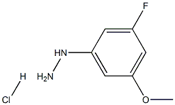 (3-fluoro-5-methoxyphenyl)hydrazine hydrochloride Structure