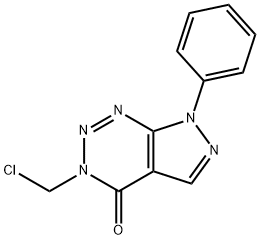 3-(chloromethyl)-7-phenyl-3H,4H,7H-pyrazolo[3,4-d][1,2,3]triazin-4-one Structure