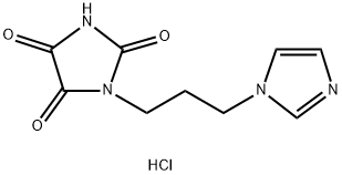 1-[3-(1H-imidazol-1-yl)propyl]imidazolidine-2,4,5-trione hydrochloride Structure