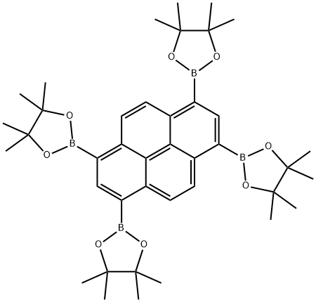 1,3,6,8-tetrakis(4,4,5 ,5-tetramethyl- 1,3 ,2-dioxaborolan-2-yl)pyrene Structure