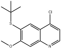 6-(tert-butylthio)-4-chloro-7-methoxyquinoline Structure