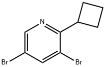 3,5-Dibromo-6-(cyclobutyl)pyridine Structure