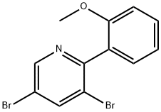 3,5-Dibromo-6-(2-methoxyphenyl)pyridine Structure