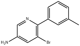 3-Amino-5-bromo-6-(3-tolyl)pyridine Structure