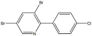 3,5-Dibromo-6-(4-chlorophenyl)pyridine 구조식 이미지