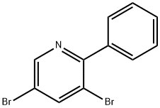 3,5-Dibromo-2-phenylpyridine 구조식 이미지