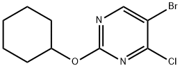 4-Chloro-5-bromo-2-(cyclohexyloxy)pyrimidine 구조식 이미지