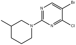 4-Chloro-5-bromo-2-(3-methylpiperidin-1-yl)pyrimidine Structure