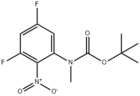 tert-butyl 3,5-difluoro-2-nitrophenyl(methyl)carbamate Structure