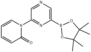 1-(6-(4,4,5,5-tetramethyl-1,3,2-dioxaborolan-2-yl)pyrazin-2-yl)pyridin-2(1H)-one 구조식 이미지