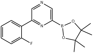 2-(2-fluorophenyl)-6-(4,4,5,5-tetramethyl-1,3,2-dioxaborolan-2-yl)pyrazine 구조식 이미지