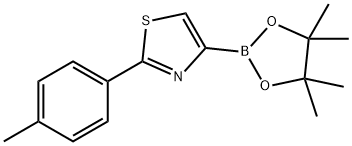 4-(4,4,5,5-tetramethyl-1,3,2-dioxaborolan-2-yl)-2-(p-tolyl)thiazole 구조식 이미지