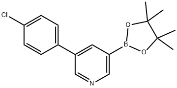 5-(4-Chlorophenyl)pyridine-3-boronic acid pinacol ester 구조식 이미지
