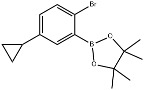 2-(2-bromo-5-cyclopropylphenyl)-4,4,5,5-tetramethyl-1,3,2-dioxaborolane Structure