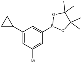 2-(3-bromo-5-cyclopropylphenyl)-4,4,5,5-tetramethyl-1,3,2-dioxaborolane Structure