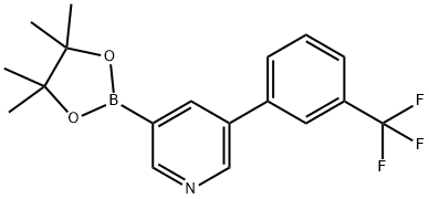 5-(3-Trifluoromethylphenyl)pyridine-3-boronic acid pinacol ester 구조식 이미지