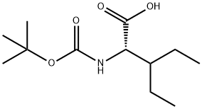 2-((tert-butoxycarbonyl)amino)-3-ethylpentanoic acid Structure