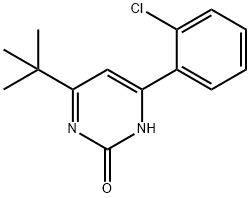 2-hydroxy-4-(2-chlorophenyl)-6-(tert-butyl)pyrimidine 구조식 이미지