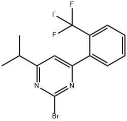 2-Bromo-4-(2-trifluoromethylphenyl)-6-(iso-propyl)pyrimidine 구조식 이미지