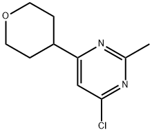 4-chloro-6-(4-tetrahydropyranyl)-2-methylpyrimidine Structure